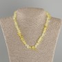 Necklace Citrine (artificial) tumbled/granulated, diameter 6, 5-13x2-7mm+-, length 40 cm + 5 cm extender chain