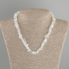 Necklace Opalite moonstone chips, diameter 7-10, 5x3-4, 5mm+, length 40cm + 5cm extension chain