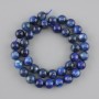 Natural stone beads Kyanite smooth bead, diameter 10mm ±, length 39cm ± on a string