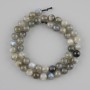 Labradorite beads smooth round bead, diameter 8mm +/-, length 39cm +/- on a string