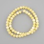 Beads yellow Agate smooth bead, diameter 6mm+-, length 38cm +- on a string