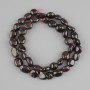 Garnet beads tumbled 9-12.5, 5×8-9.5, 5mm+-, length 40cm+-