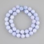 Aquamarine beads faceted 9.5-10x9mm +-, length 38cm +/- on a string