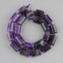 Amethyst faceted cylinder beads 16-17x11-11, 5mm+- , string length 41cm+- on a thread