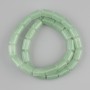 Jade beads cylinder 12x8mm +/- , length 38cm +/- on fishing line