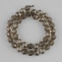 Smoky Topaz beads faceted, diameter 9x8mm +- , length 37cm +- on a string