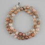 Rutilated Quartz Hair Quartz beads (Smooth round bead), diameter 8mm +-, length 39cm +-, on a string