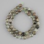Moss Agate beads smooth round, diameter 8mm±, length 38cm± on a string