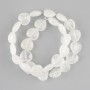 Beads Rock Crystal heart 14mm+-, length 36cm+- on fishing line