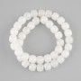 White quartz beads rondelle 10x9mm +/-, length 38cm +/-, on a string