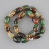 Barrel beads Brazilian agate, diameter 17-18x13mm+-, length 39cm+- on fishing line