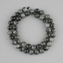 Obsidian beads smooth round bead, diameter 8.5 mm +- , length 39 cm +