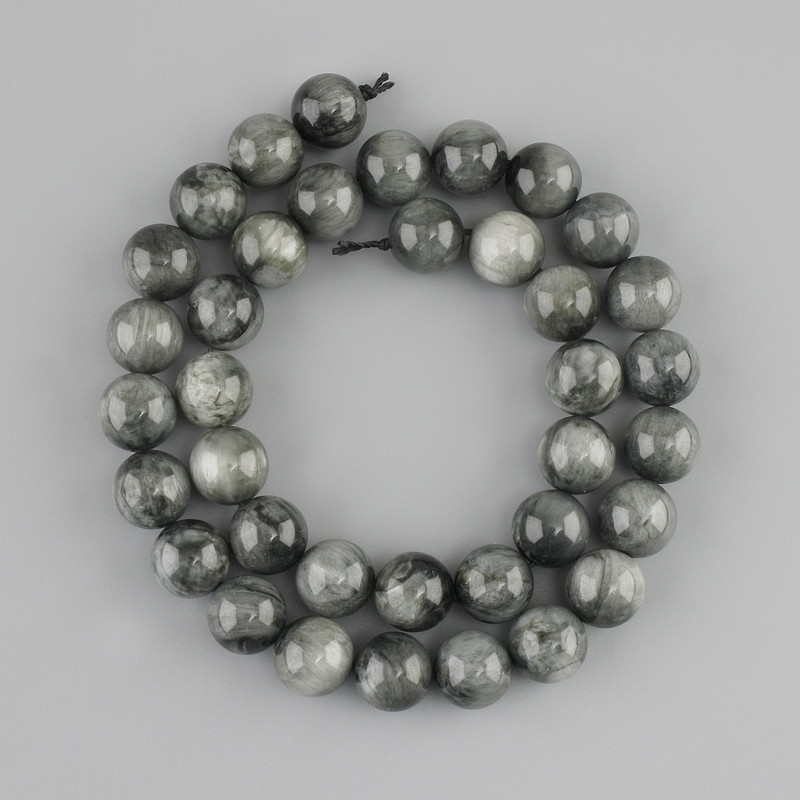 Obsidian beads smooth round bead, diameter 10mm +/-, length 39cm +/-