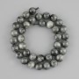 Obsidian beads smooth round bead, diameter 10mm +/-, length 39cm +/-
