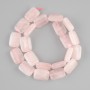Pink quartz beads rectangular, diameter 18×13-13, 5mm+-, length 39cm+-