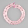 Beads Pink Quartz cylinder, diameter 10x6mm +/-, length 38cm +