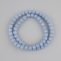 Blue Lava Stone beads volcanic lava cylinder, diameter 6x6mm+- on a thread, length 37cm+