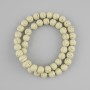 Lava beads smooth round bead, diameter 8mm +- on a fishing line, length 38cm+