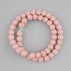 Pink Lava Beads smooth round bead, diameter 8mm ± on a string, length 39cm +