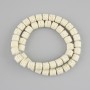 Beige Lava Stone Beads cylinder, diameter 8×8mm+- on a fishing line, length 38cm+