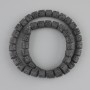 Beads Black Volcanic Lava cylinder, diameter 8x8mm+- on a thread, length 38cm+