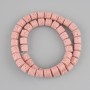 Pink Lava beads volcanic lava cylinder, diameter 8x8mm+- on a string, length 38cm+