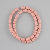 Pink Lava Beads cylinder, diameter 10x6mm +- on a string, length 38cm+