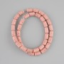 Pink Lava Beads cylinder, diameter 10x6mm +- on a string, length 38cm+