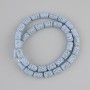 Blue Lava Beads cylindrical, diameter 10x6mm± on a string, length 38cm+