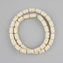 Beige Lava Beads cylindrical, diameter 10×6 mm ± on a string, length 38 cm+