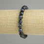 Hawk's Eye natural stone bracelet smooth bead, diameter 8mm+-, length 18cm+- stretch