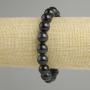 Bracelet Natural Stone Falcon Eye smooth bead, diameter 10mm+- , length 18cm+- stretch