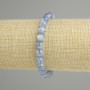 Bracelet natural stone Kyanite smooth bead, diameter 7.5–8 mm ±, length 18 cm ±, stretch