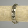 Bracelet Pyrite faceted square 12x12mm +/-, length 18cm +/- stretch