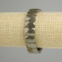 Bracelet Pyrite faceted rectangular link 14x10mm +/-; length 18cm +/- stretch