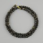 Sunset Obsidian beads faceted cube, diameter 4x4mm+-, length 38cm+-