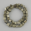 Pyrite beads, unprocessed stone, diameter 4, 5-9x5, 5-8 mm±, length 38 cm± on fishing line