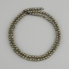 Pyrite faceted round beads, diameter 3mm+-, length 40cm+-