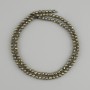 Pyrite faceted round beads, diameter 3mm+-, length 40cm+-
