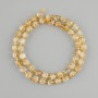 Citrine faceted cube beads, diameter 5×5 mm ± seed bead 3 mm ±, length 37 cm ±