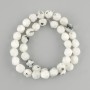 Adularia beads faceted, diameter 10x8, 5-9mm+-, length 39cm+- on a thread
