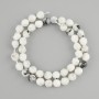 Adularia beads faceted, diameter 8–8.5, 5×7–7.5 mm, 8 mm±, length 38 cm± on a string