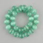 Cat's Eye beads smooth round bead, diameter 13-13.5 mm, length 37 cm +/- on a string
