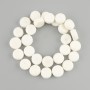 Coral beads Sponge coral coin, diameter 14-15mm +-, length 40cm +- on nylon thread