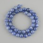 Kyanite natural stone beads smooth round bead, diameter 10mm +- , length 39cm +- on a string