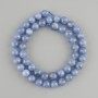Natural stone beads Kyanite smooth round bead, diameter 8.5 mm (±), length 39 cm (±) on a string