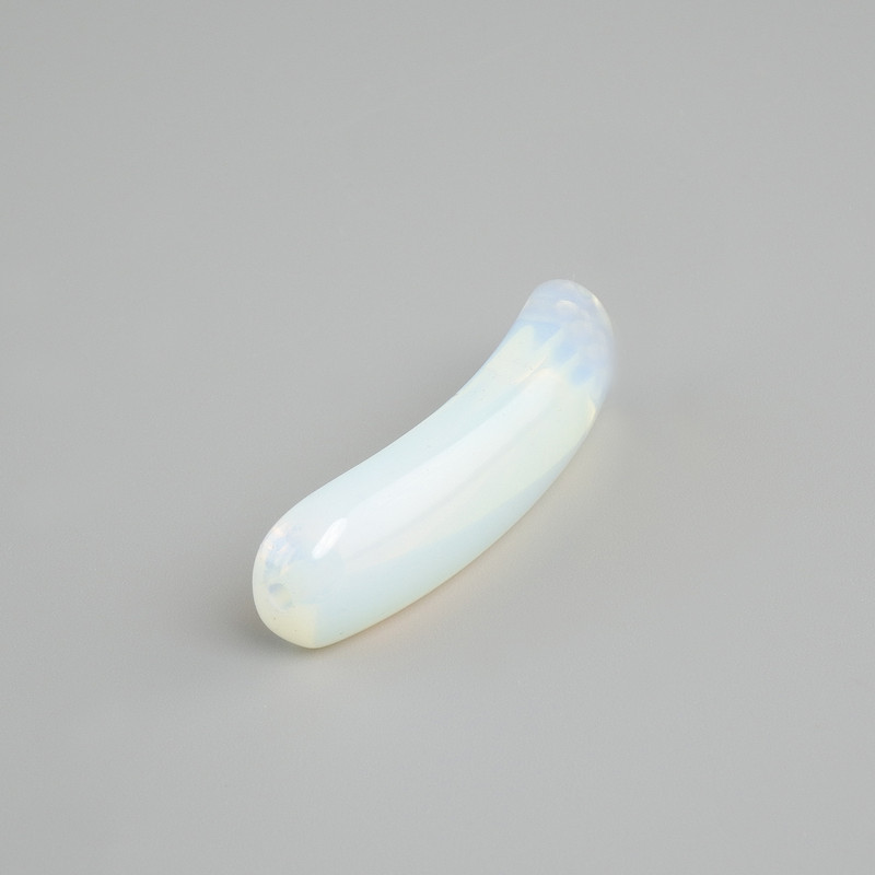 Bead Inlay Moonstone Opalite Curved Link with Holes 36x10x6 mm+