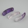 Amethyst bead insert curved link with holes 36x10x6 mm+