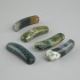 Bead insert Moss agate curved link with holes 36x10x6 mm+