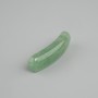 Nephrite inlay bead, curved link with holes 36x10x6 mm +